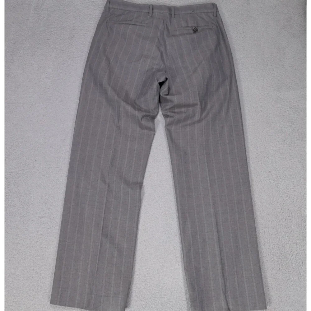 Y2K Banana Republic Pants 32x32 Mens Flat Front Straight Wide Leg Gray Cotton